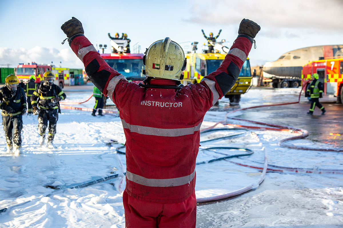 fire fighters training at iftc
